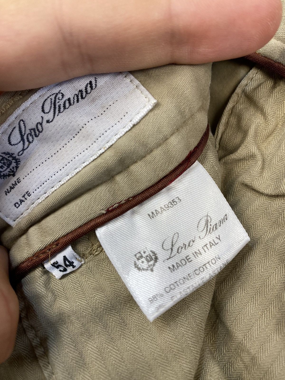 Loro Piana LORO PIANA Pants Chino Cotton Navy Men’s Size US 38 / EU 54 - 9 Thumbnail