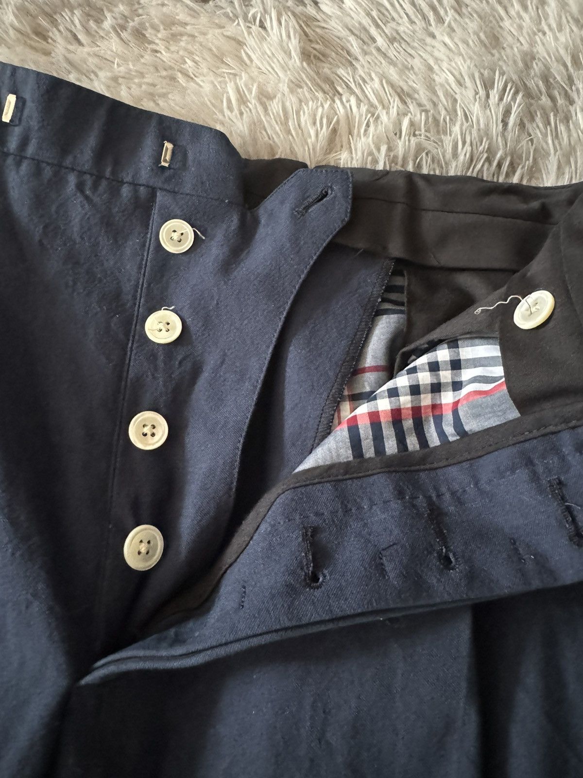 Thom Browne Single Pleated Trouser in salt shrink cotton Size US 32 / EU 48 - 3 Thumbnail