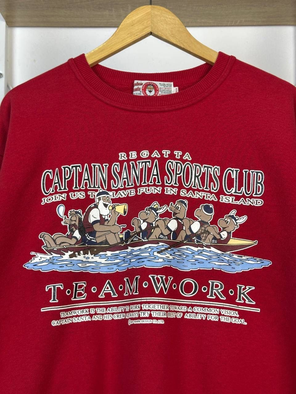 Captain Santors × Vintage RARE VINTAGE CAPTAIN SANTA SPORT CLUB RED SWEATSHIRT Size US M / EU 48-50 / 2 - 3 Thumbnail