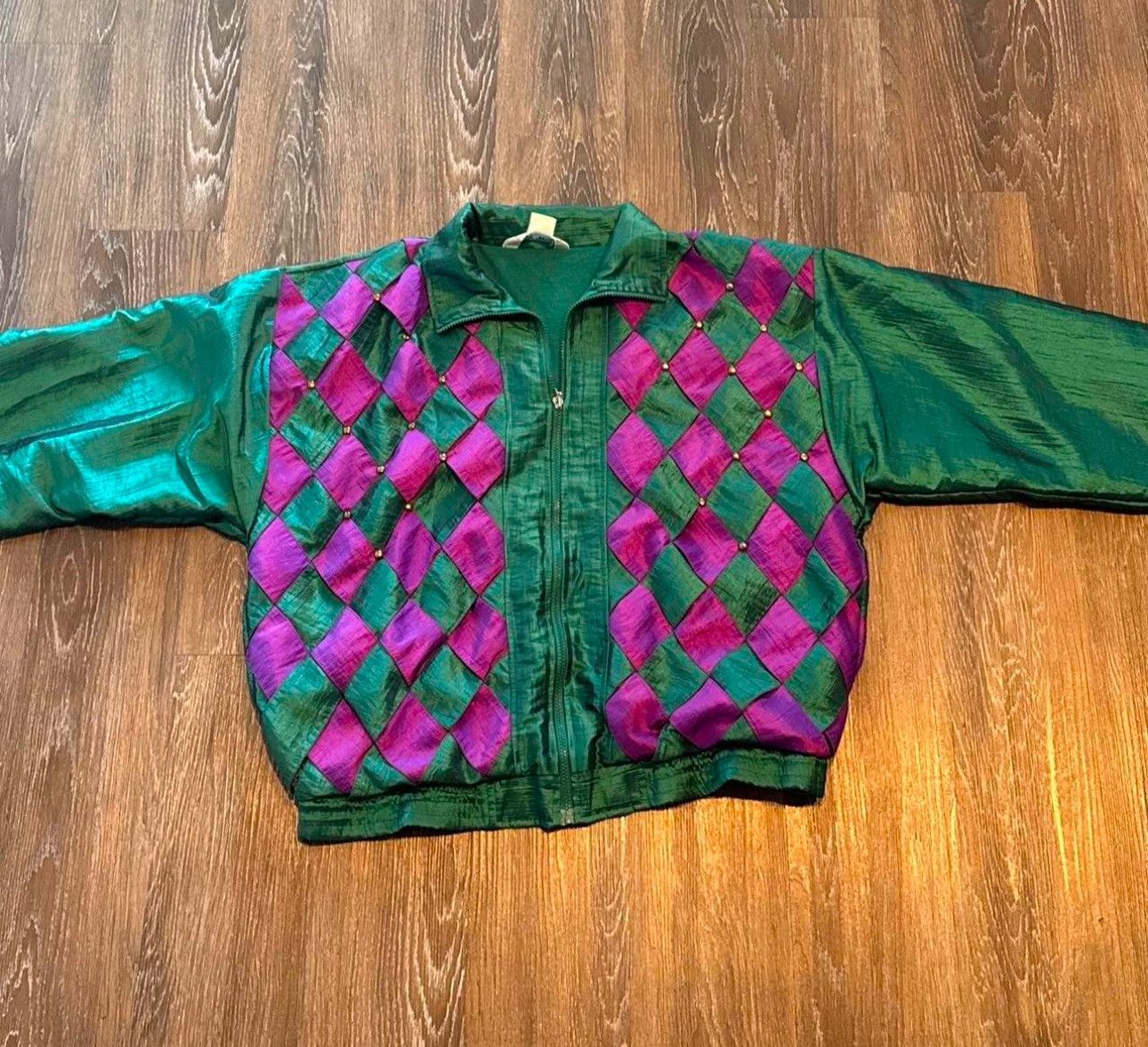 Vintage Vintage Green/Purple Zip Up Size US L / EU 52-54 / 3 - 1 Thumbnail