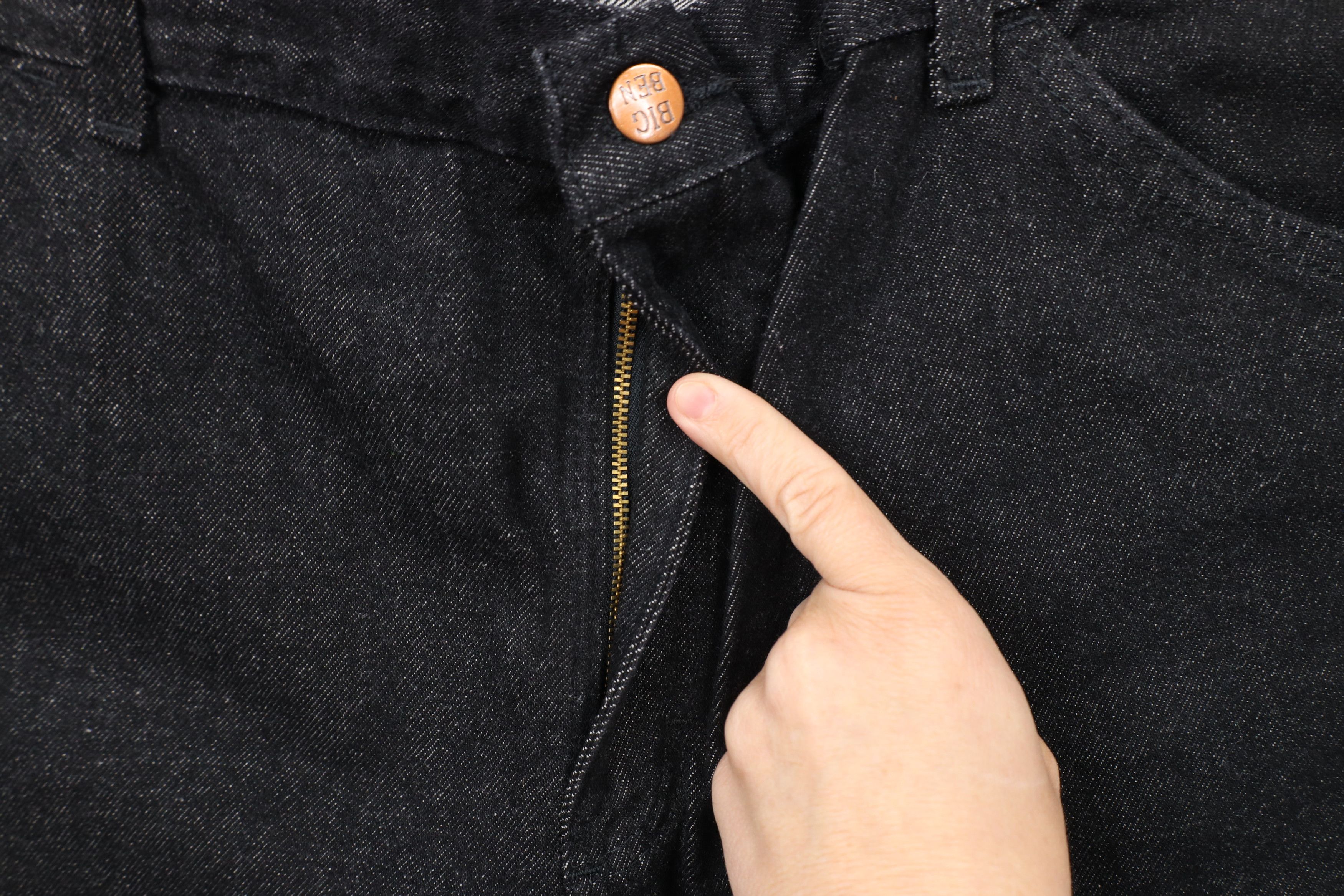 Vintage Vintage 90s Big Ben Wide Leg Denim Jeans Black Cotton Size US 38 / EU 54 - 5 Thumbnail