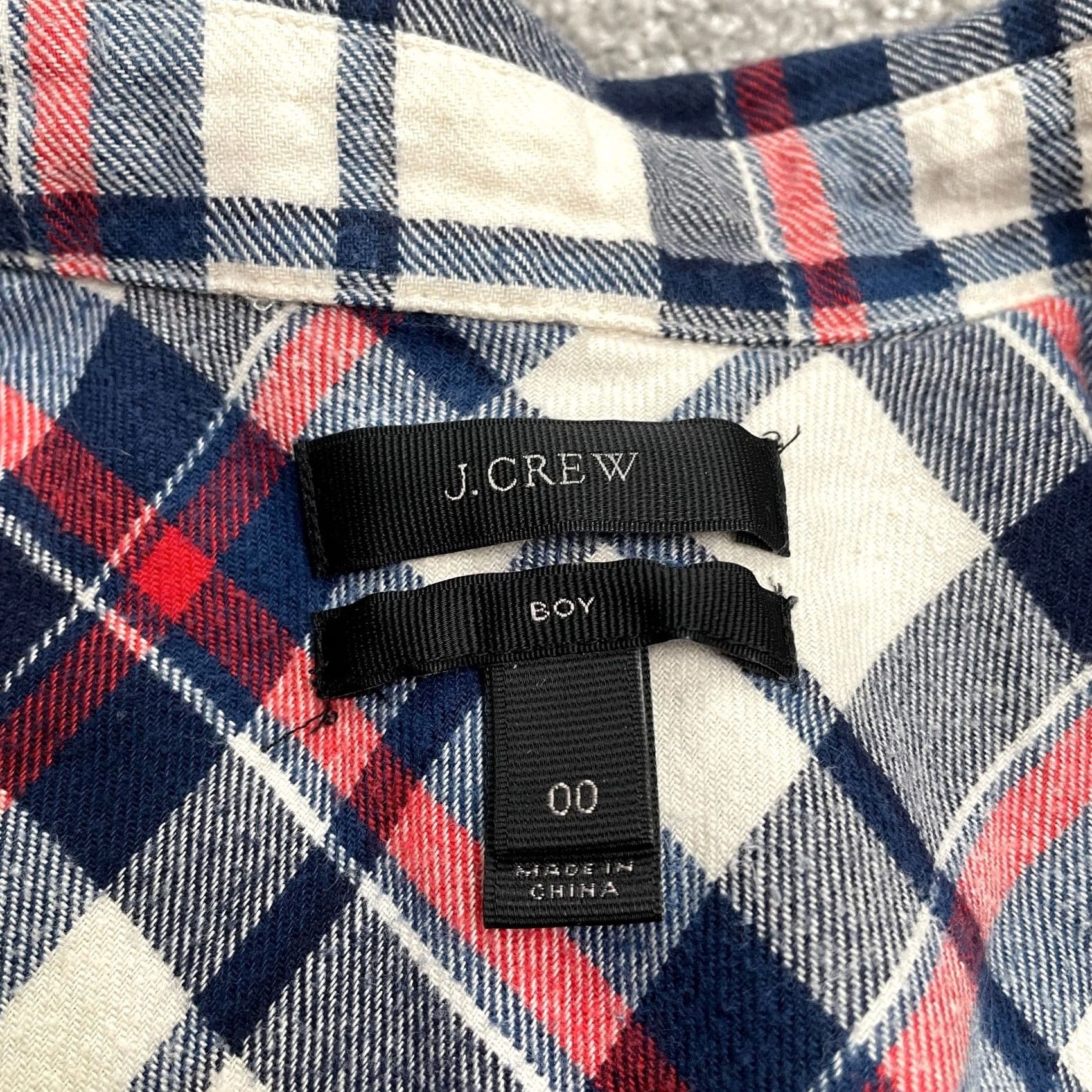 J.Crew J.CREW Button-Up Shirt Womens 00 Boy Fit Plaid Flannel Cotton Multicolor Casual Shirt Size XXS / US 00 / IT 34 - 3 Thumbnail