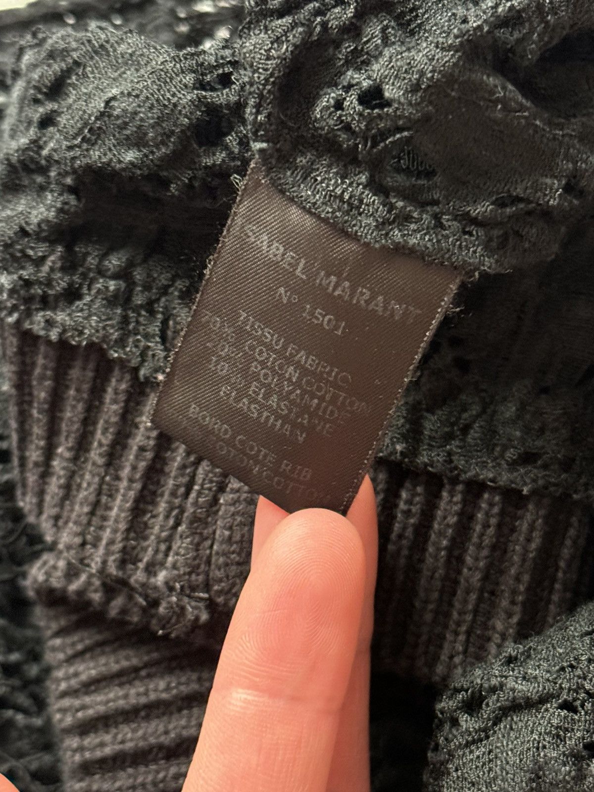 Isabel Marant × Isabel Marant Etoile × Vintage Isabel Marant 1 black mesh knitwear sweater long sleeve Size S / US 4 / IT 40 - 9 Thumbnail