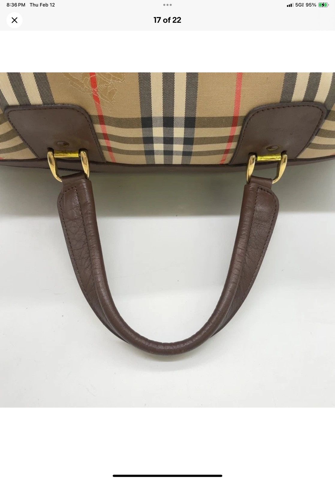 Burberry 🧳🧳🧳Vintage BURBERRY🧳🧳🧳!!! Boston style bag 45 Nova Check Size ONE SIZE - 16 Thumbnail