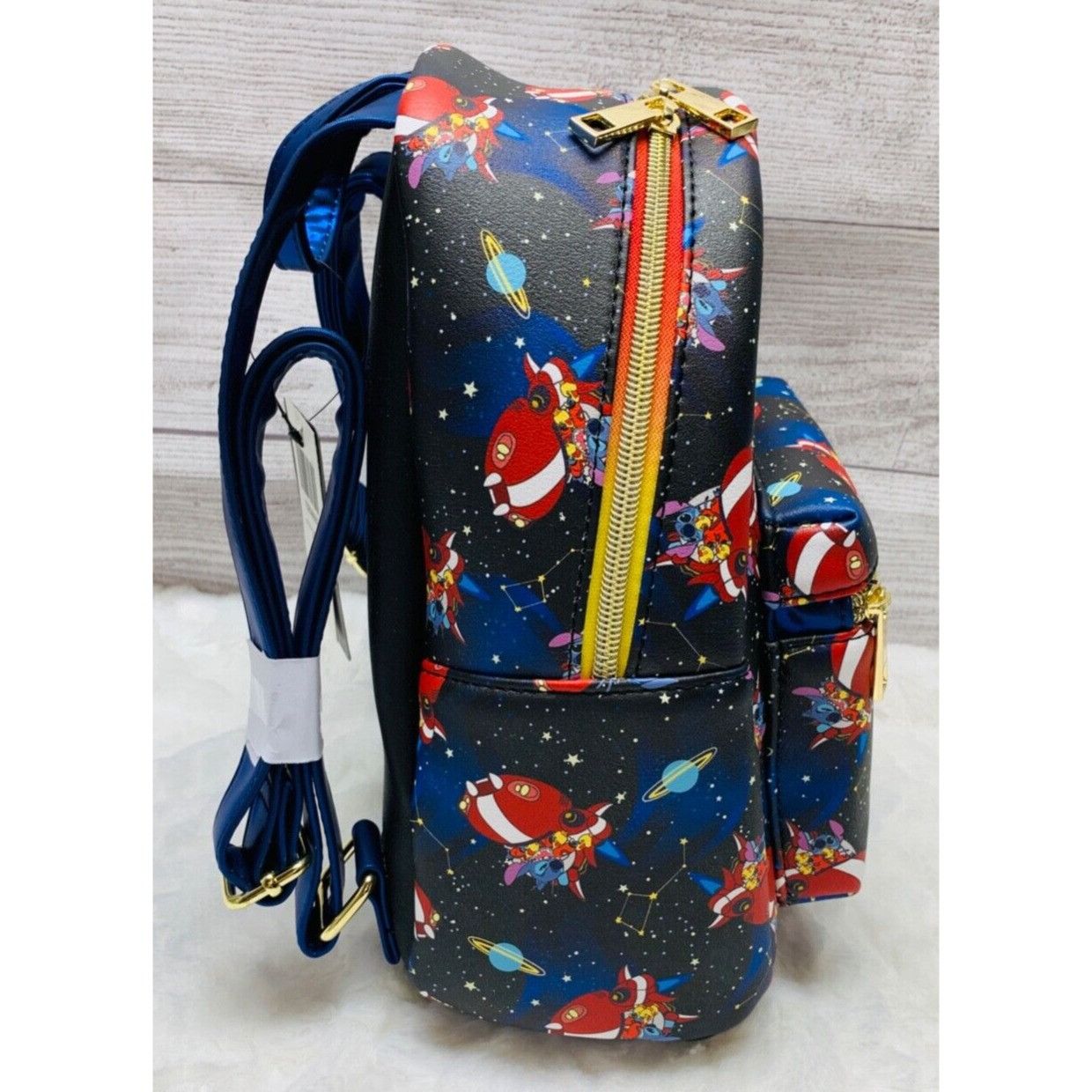 Disney Loungefly Disney Lilo & Stitch Spaceship Rockets All Over Pr Size ONE SIZE - 3 Thumbnail