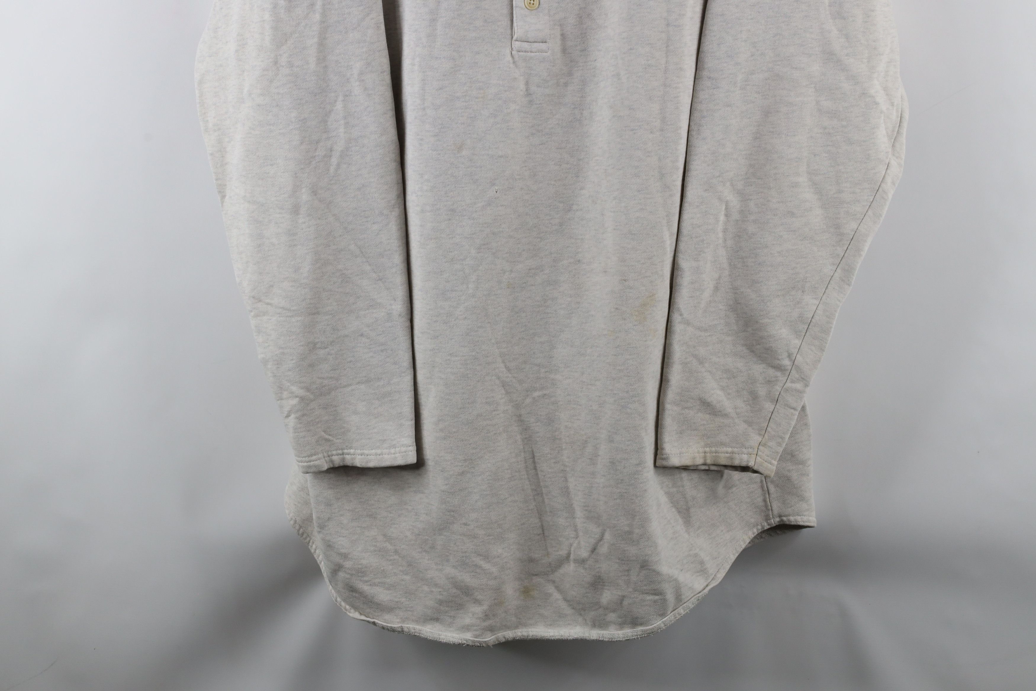 Abercrombie & Fitch Vintage 90s Abercrombie & Fitch Blank Henley Sweatshirt Gray Size US M / EU 48-50 / 2 - 3 Thumbnail
