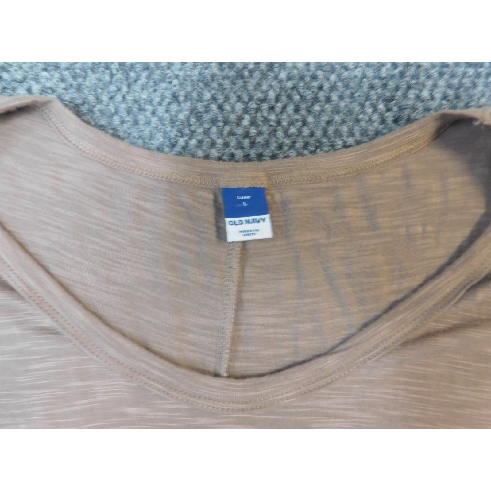 Old Navy Old Navy Blouse Womens L Pink Solid Short Sleeve Round Neck Pullover Stretch Casual Modern Regular Polyester Rayon Pleated Vintage No Size L / US 10 / IT 46 - 6 Thumbnail