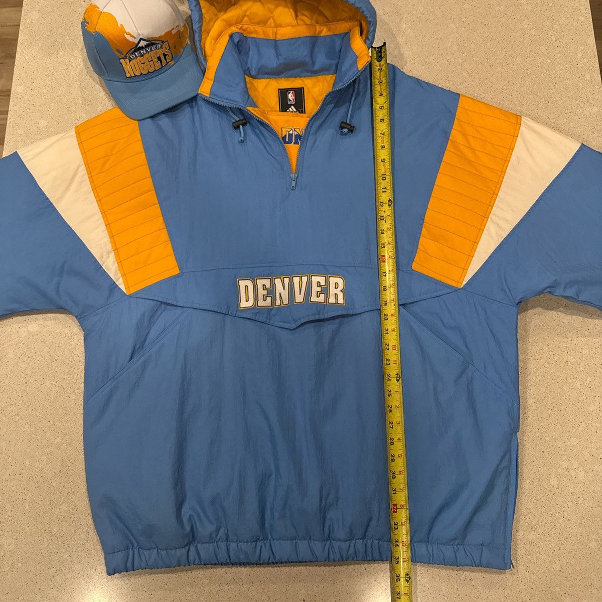 Adidas Vintage Denver Nuggets Adidas 1/2 Zip Puffer Jacket Size US XXL / EU 58 / 5 - 7 Thumbnail