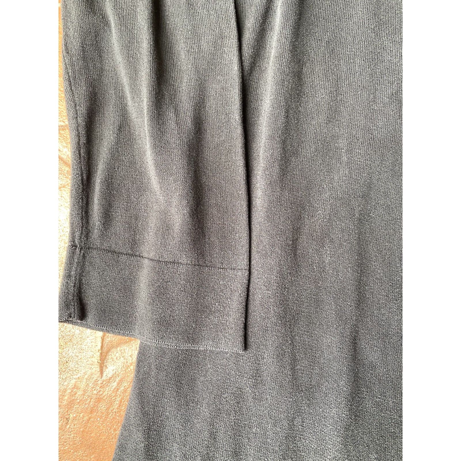 Eileen Fisher Eileen Fisher Tencel Long Cardigan Open Front Duster Womens Large Black Size L / US 10 / IT 46 - 4 Thumbnail