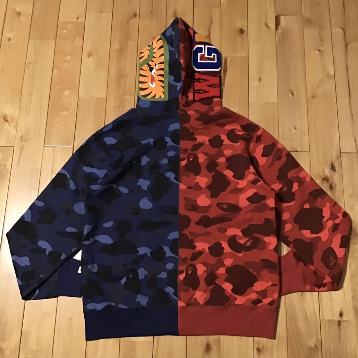 Blue and red bape hoodie online