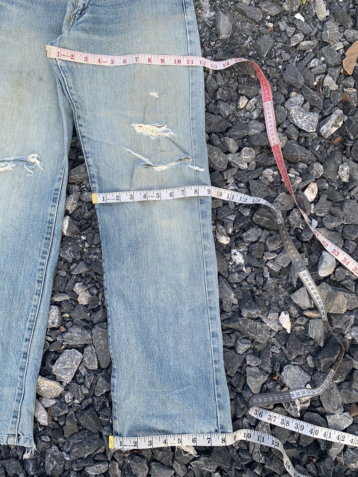 Levi's VINTAGE LEVI’S 502 BIG E SELVEDGE FADED DISTRESSED DENIM Size US 31 - 25 Thumbnail