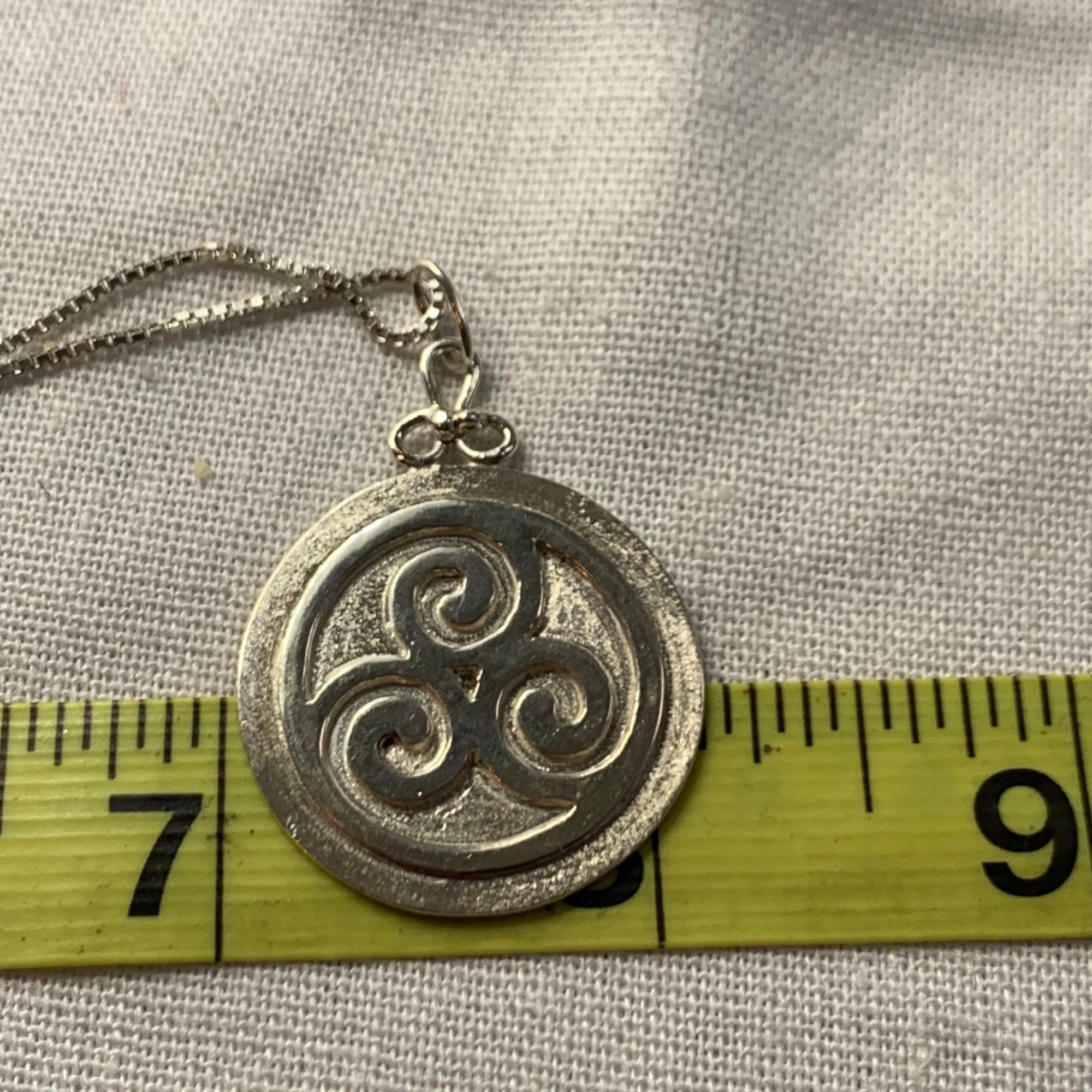 Other Sterling Silver 925 Handmade Triskele Spiral Circle Pendant Size ONE SIZE - 11 Thumbnail