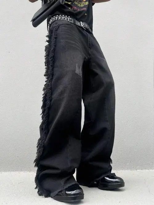Jean Distressed Baggy Denim Jeans Stacked Opium Size US 36 / EU 52 - 1 Thumbnail