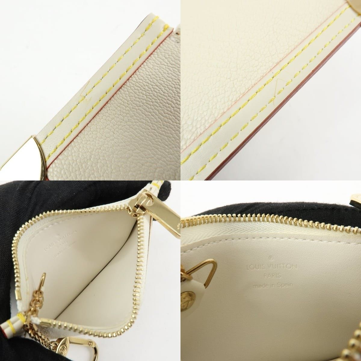 Louis Vuitton Louis Vuitton Suhali Pochette Cles Goatskin Key Pouch Cream Size ONE SIZE - 6 Thumbnail