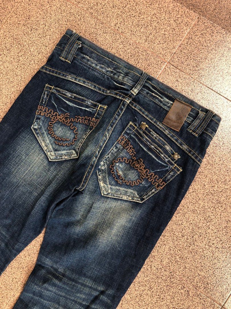 Hysteric Glamour × Japanese Brand × Tornado Mart 💥Flare💥red pepper jeans flare retro punk style Size US 32 / EU 48 - 3 Thumbnail
