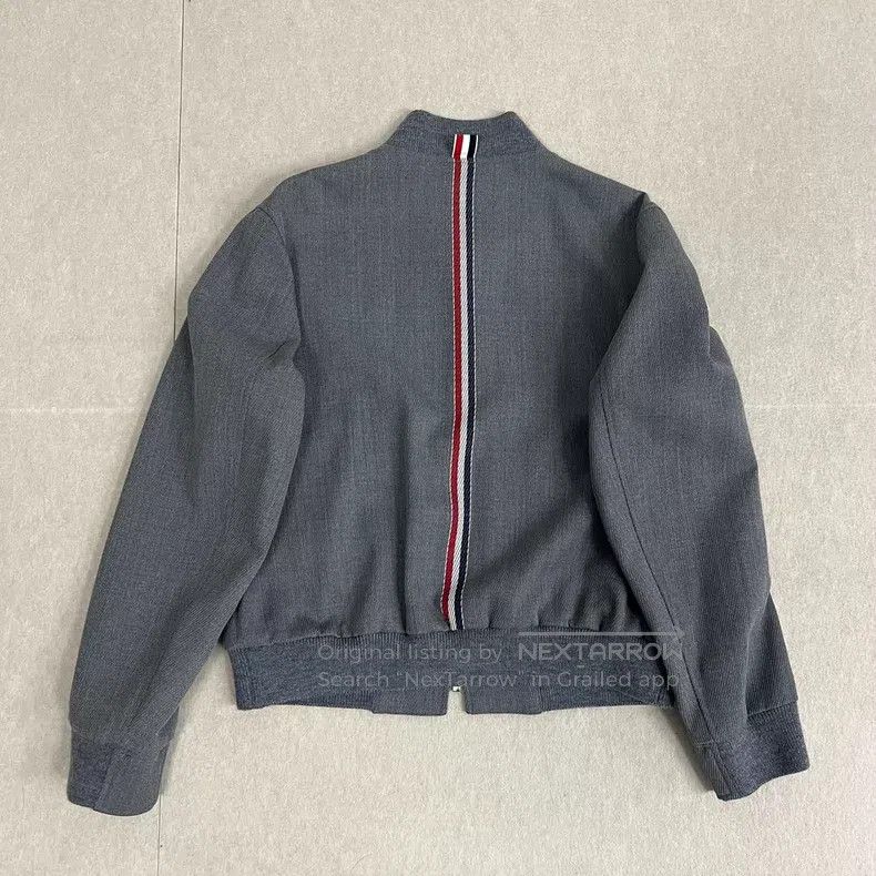 Thom Browne Thom Browne Gray Baseball Jacket Size US XS / EU 42 / 0 - 2 Thumbnail