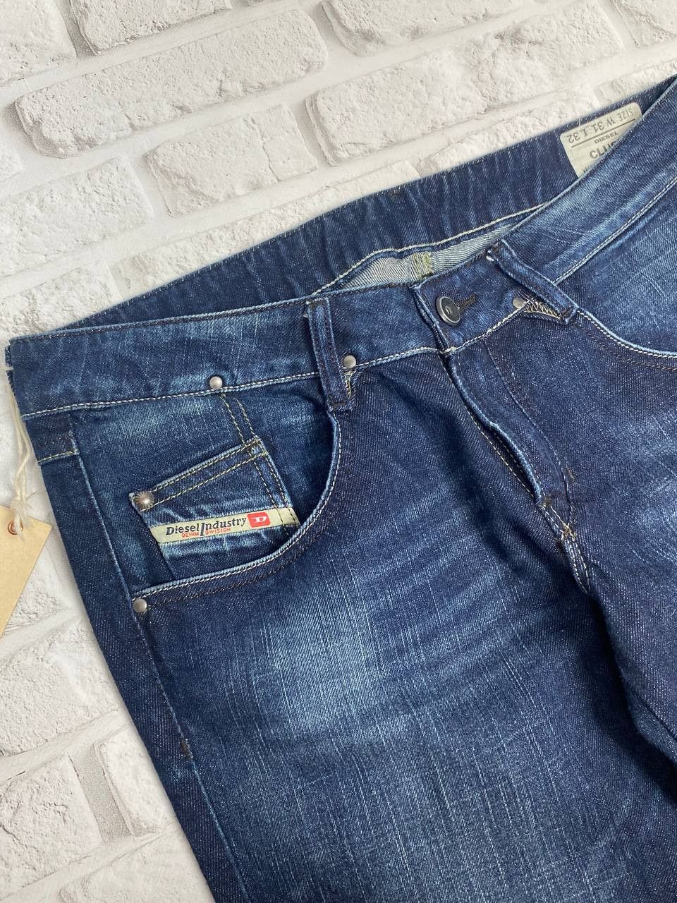 Diesel NEW Diesel Jeans Mens Washed Slim Tapered Zipper Pockets Y2K Size US 31 - 19 Thumbnail