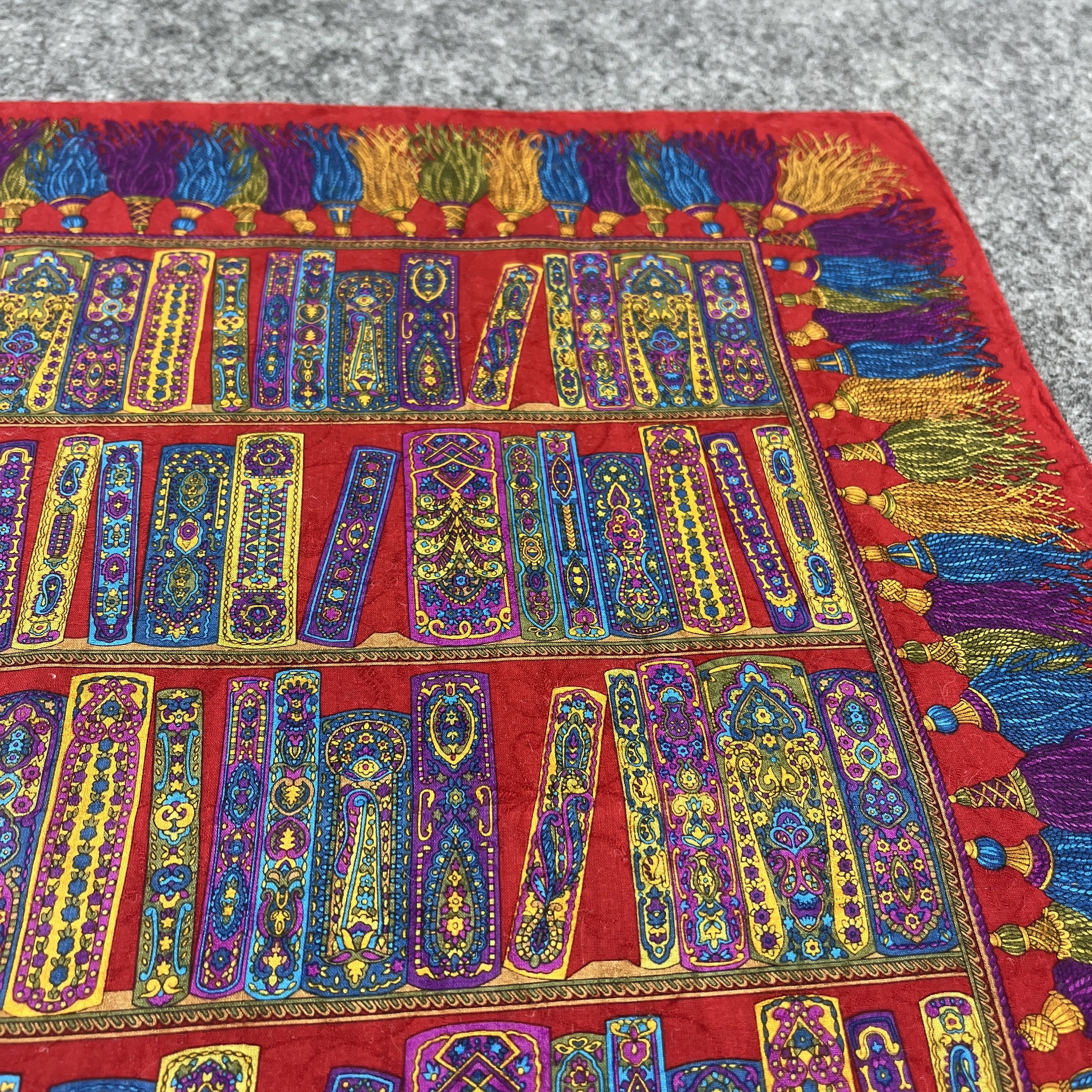 Vintage Vintage Celine Bookshelf Handkerchief / Neckerchief B115 Size ONE SIZE - 8 Thumbnail