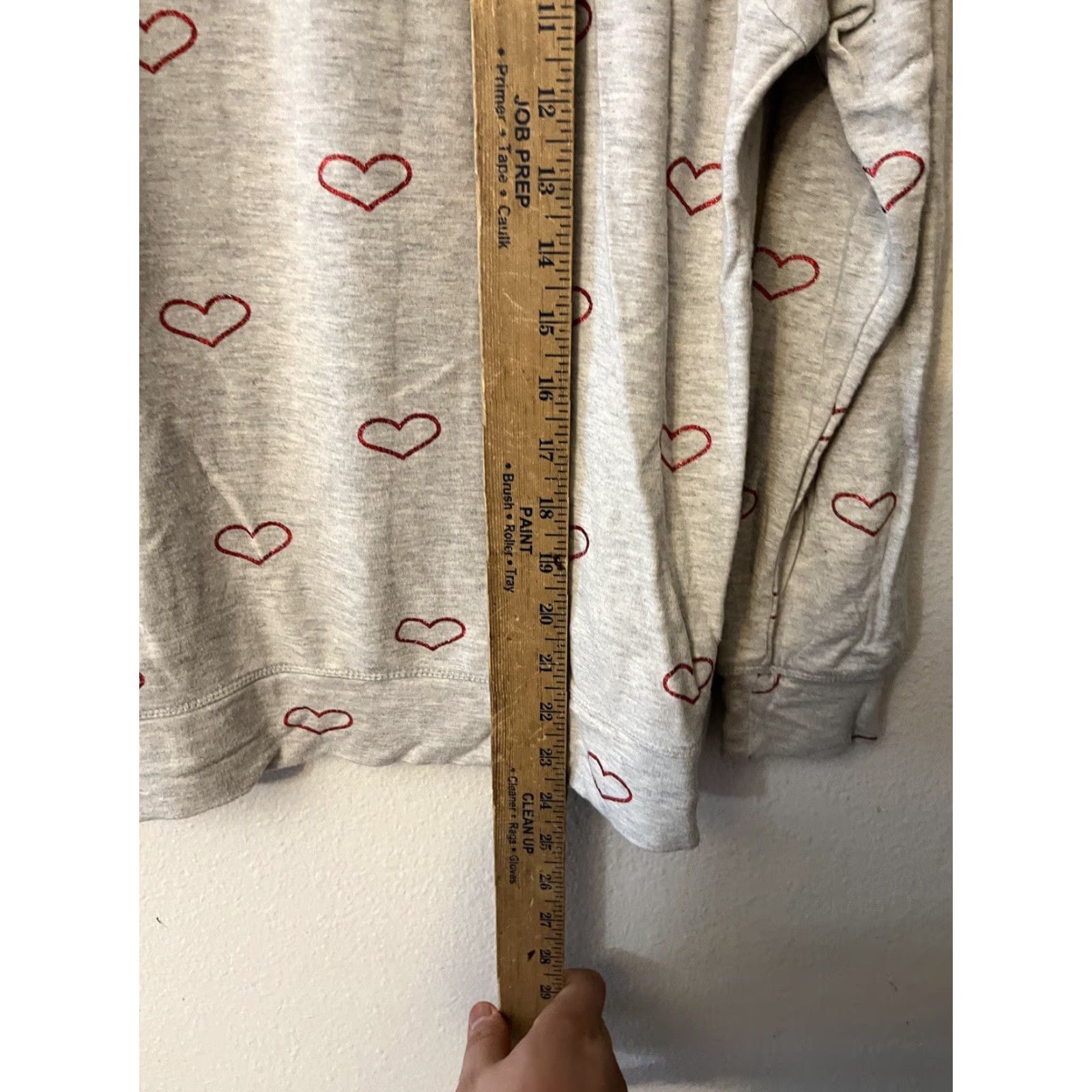 Vintage VINTAGE Philosophy Women Pullover Sweatshirt Gray Heart Print Long Sleeve Casual Fall Spring Winter size L Size L / US 10 / IT 46 - 4 Thumbnail