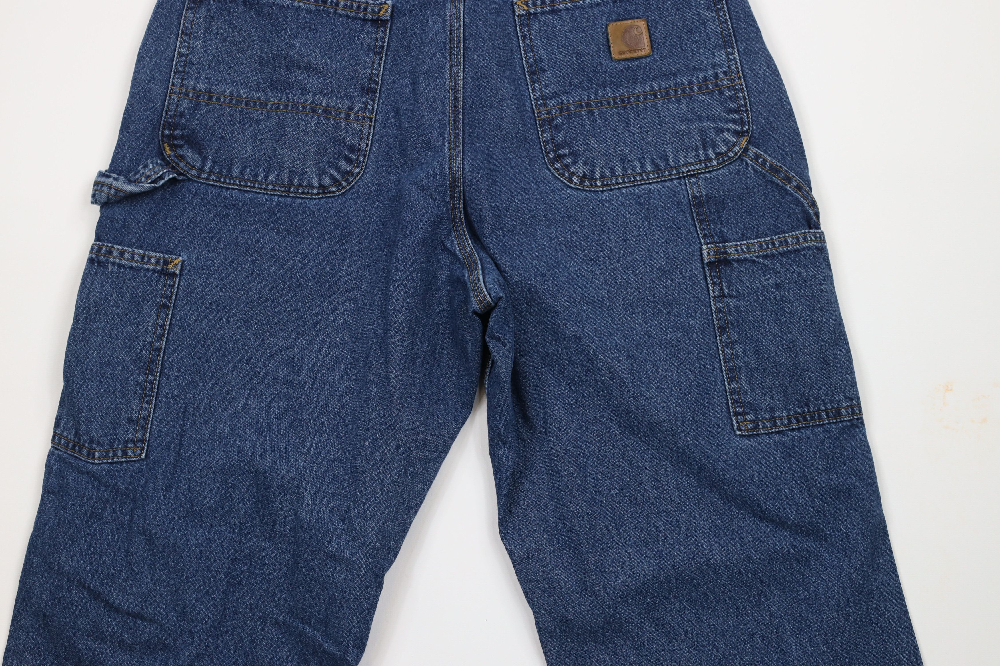 Carhartt × Vintage Vintage Carhartt Out Wide Leg Carpenter Denim Jeans Blue Size US 33 - 9 Thumbnail