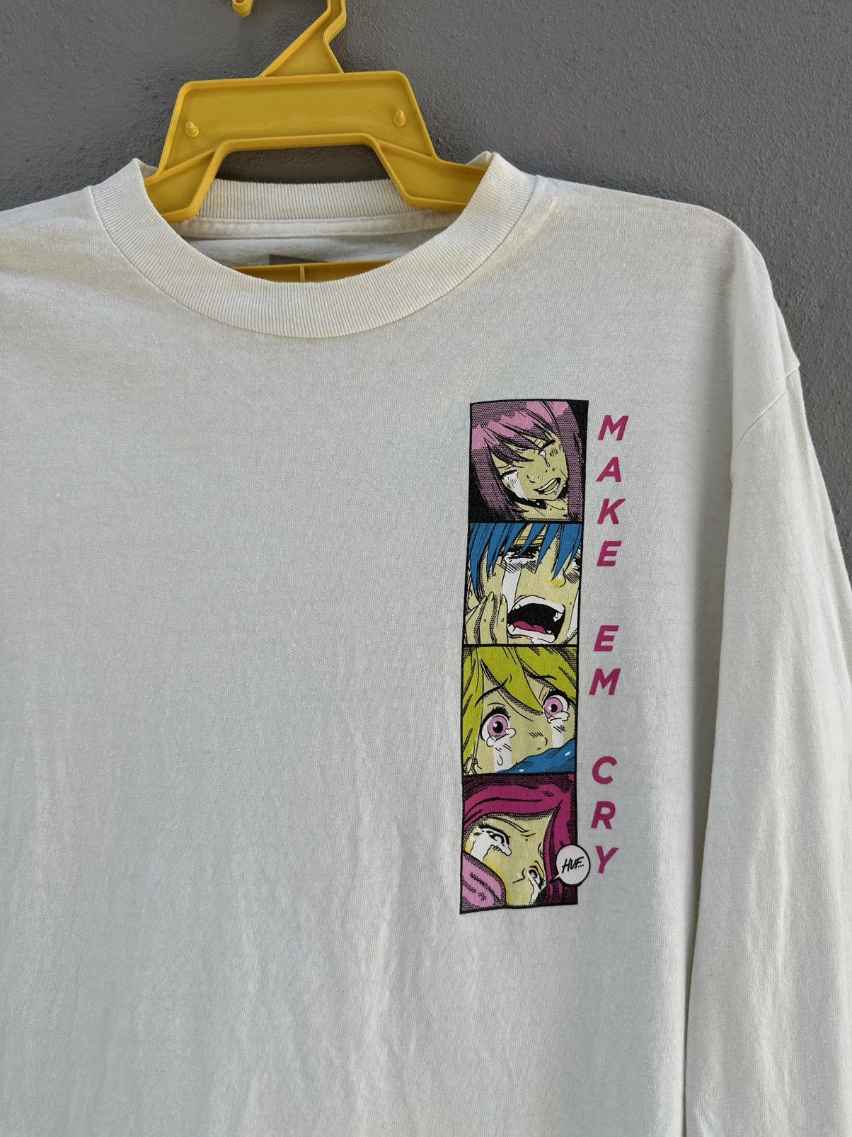 Anime Y2K Huf Skateboard X Manga Make Em Cry Long Sleeve Tee Size US M / EU 48-50 / 2 - 2 Thumbnail