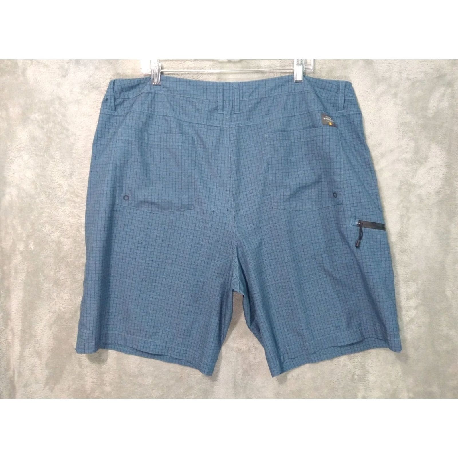 Quiksilver Quiksilver Shorts Mens 40 Blue Plaid Waterman Collection Hybrid Swim Trunks Size US 40 / EU 56 - 2 Thumbnail