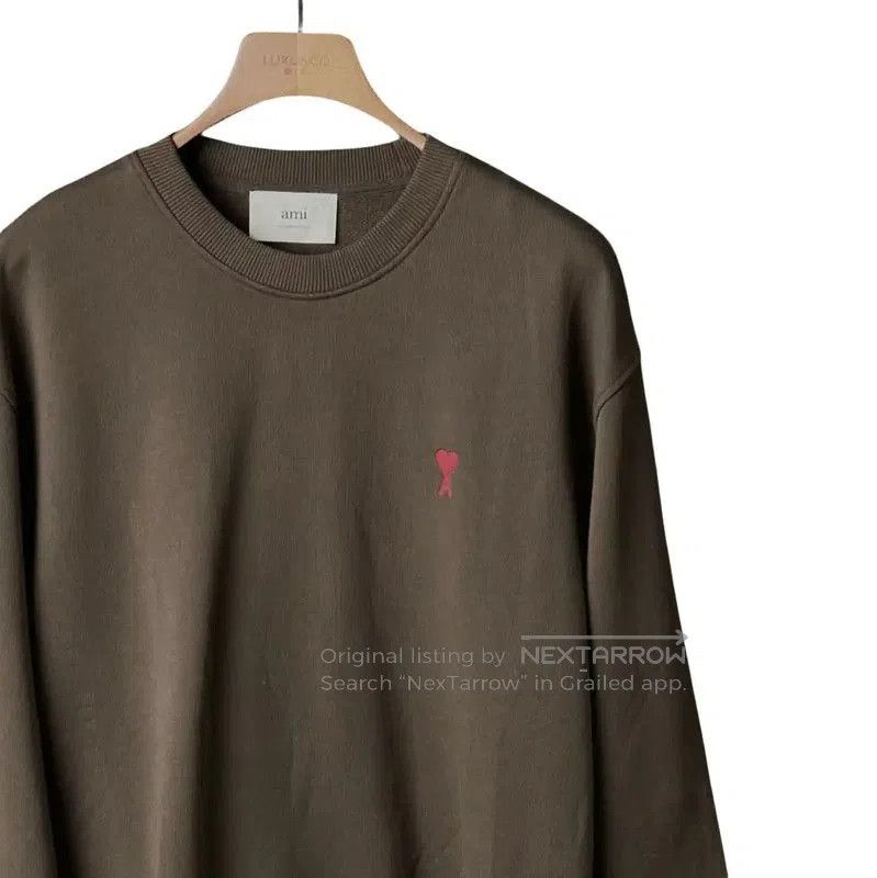 AMI AMI Grey Cotton Printed Long Sleeve Sweatshirt . Size US L / EU 52-54 / 3 - 3 Thumbnail