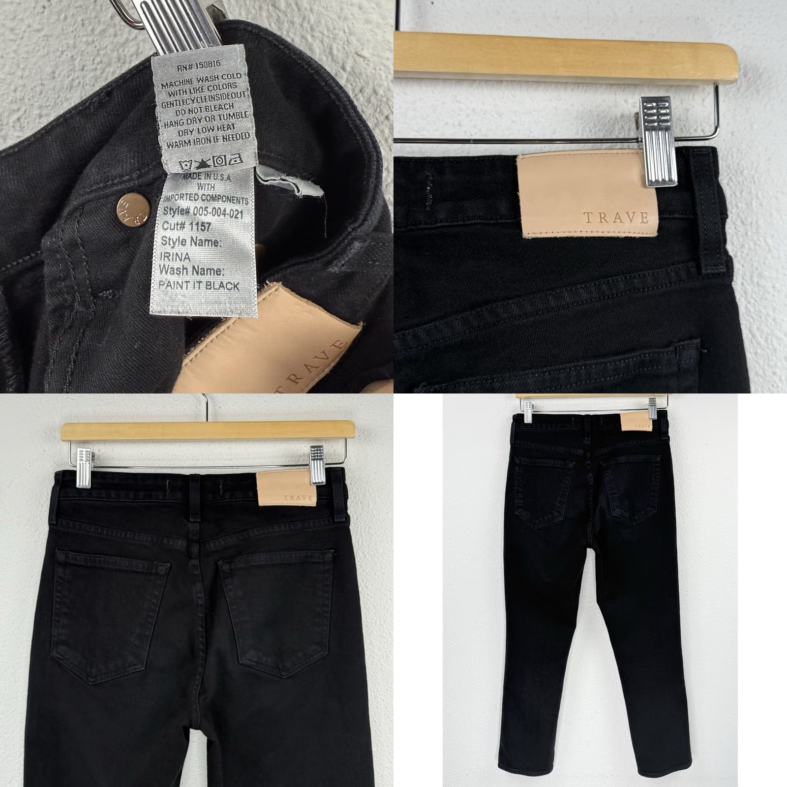 Vintage VINTAGE Trave Jeans Slim 5-Pocket Denim Black 27x26 Womens mid rise 27 Black Jeans Womens 27 Mens? Size 27" / US 4 / IT 40 - 8 Thumbnail