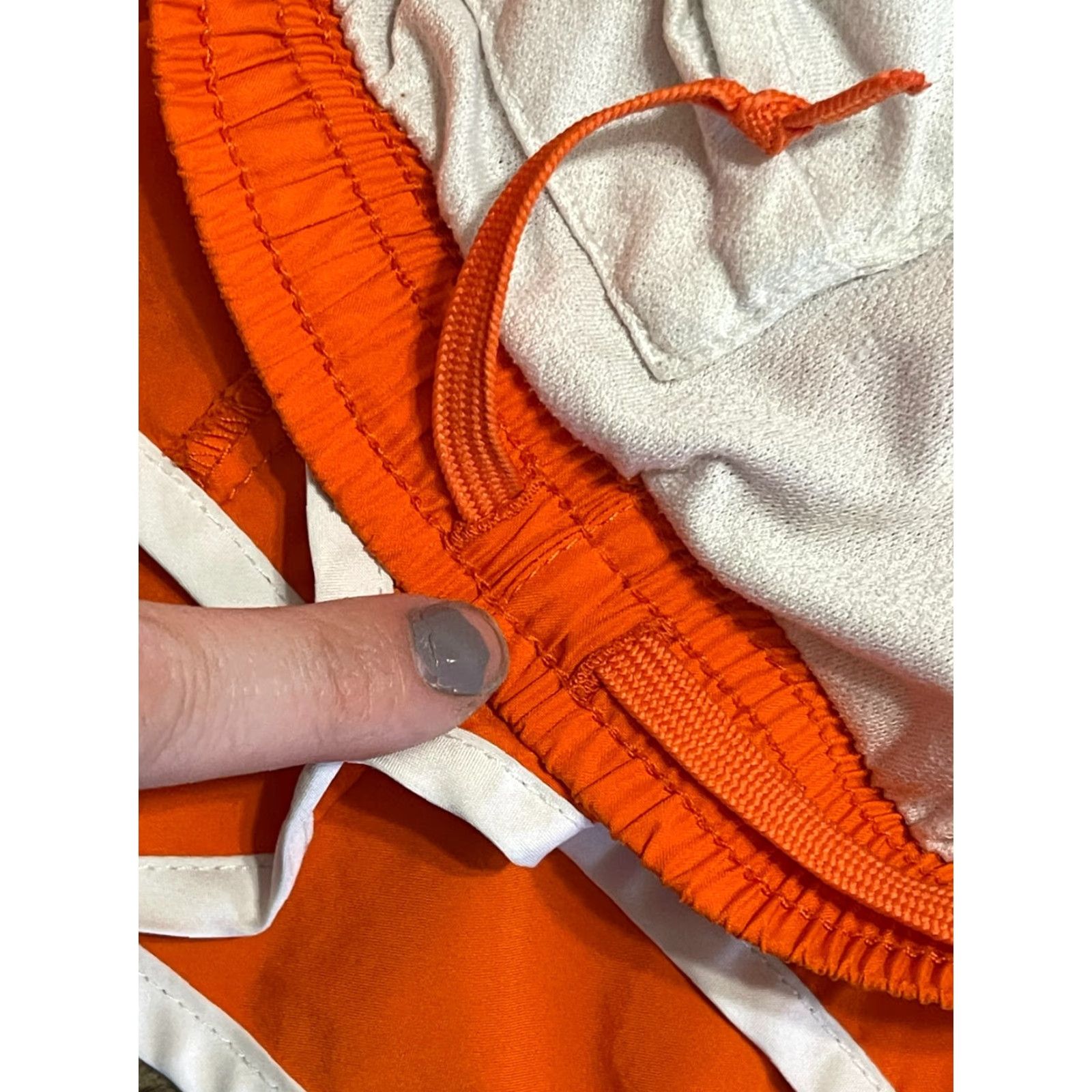Nike Nike Shorts Women's Medium Orange Dri Fit Pull On Logo Size 32" / US 10 / IT 46 - 6 Thumbnail