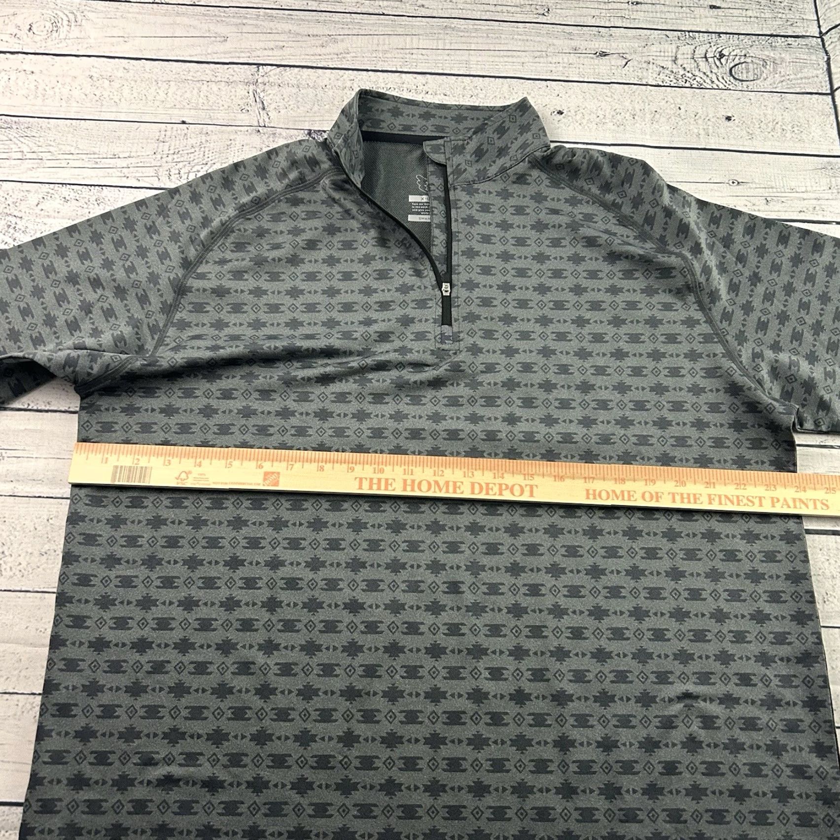 Vintage Swannies Aztec Print 1/4 Zip Pullover Golf Jacket Men's XL Gray Size US XL / EU 56 / 4 - 5 Thumbnail
