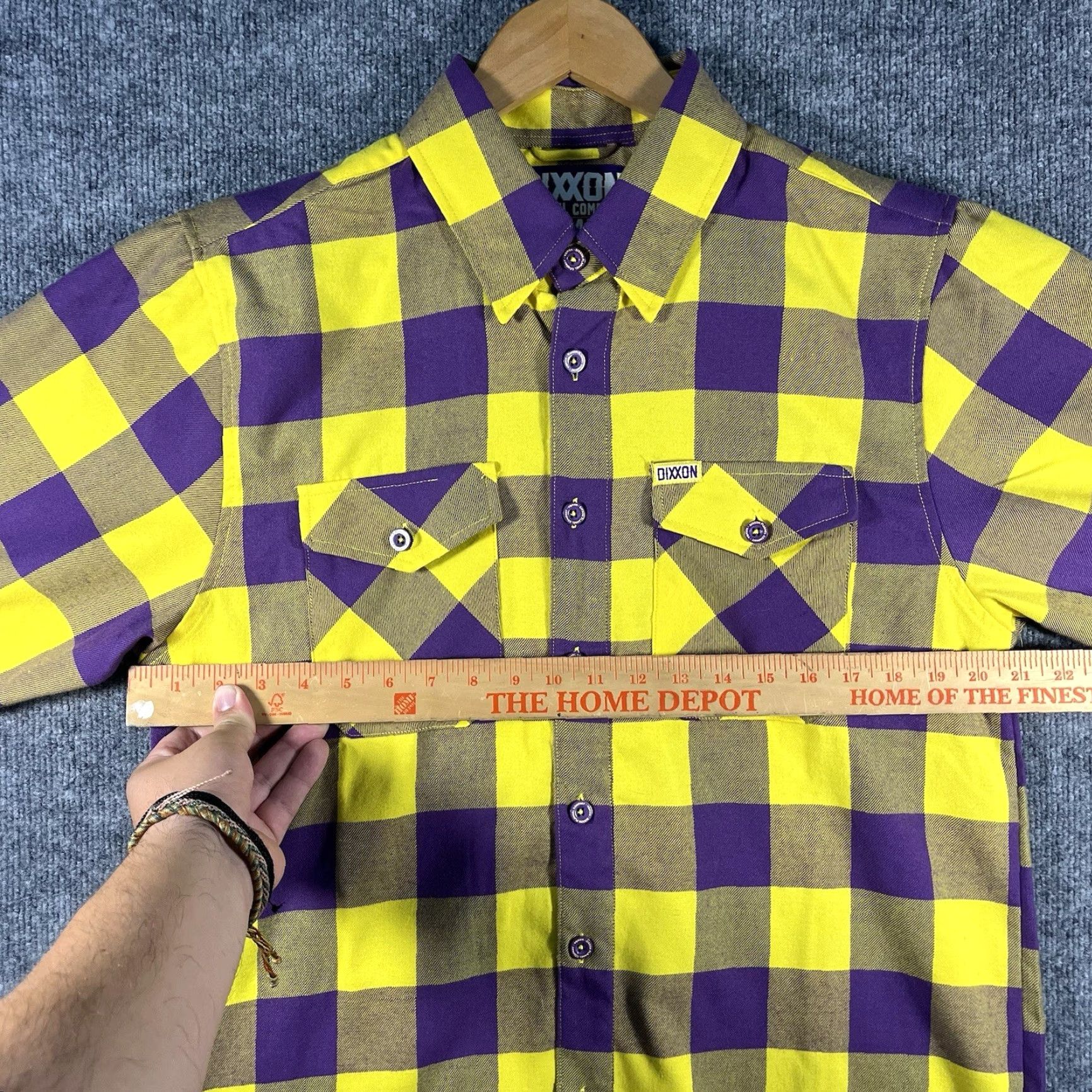 Vintage Dixxon Flannel Button-Up Mens Medium Purple Yellow Kobe Bryant Lakers The Mamba NBA Los Angeles Lakers Size US M / EU 48-50 / 2 - 5 Thumbnail