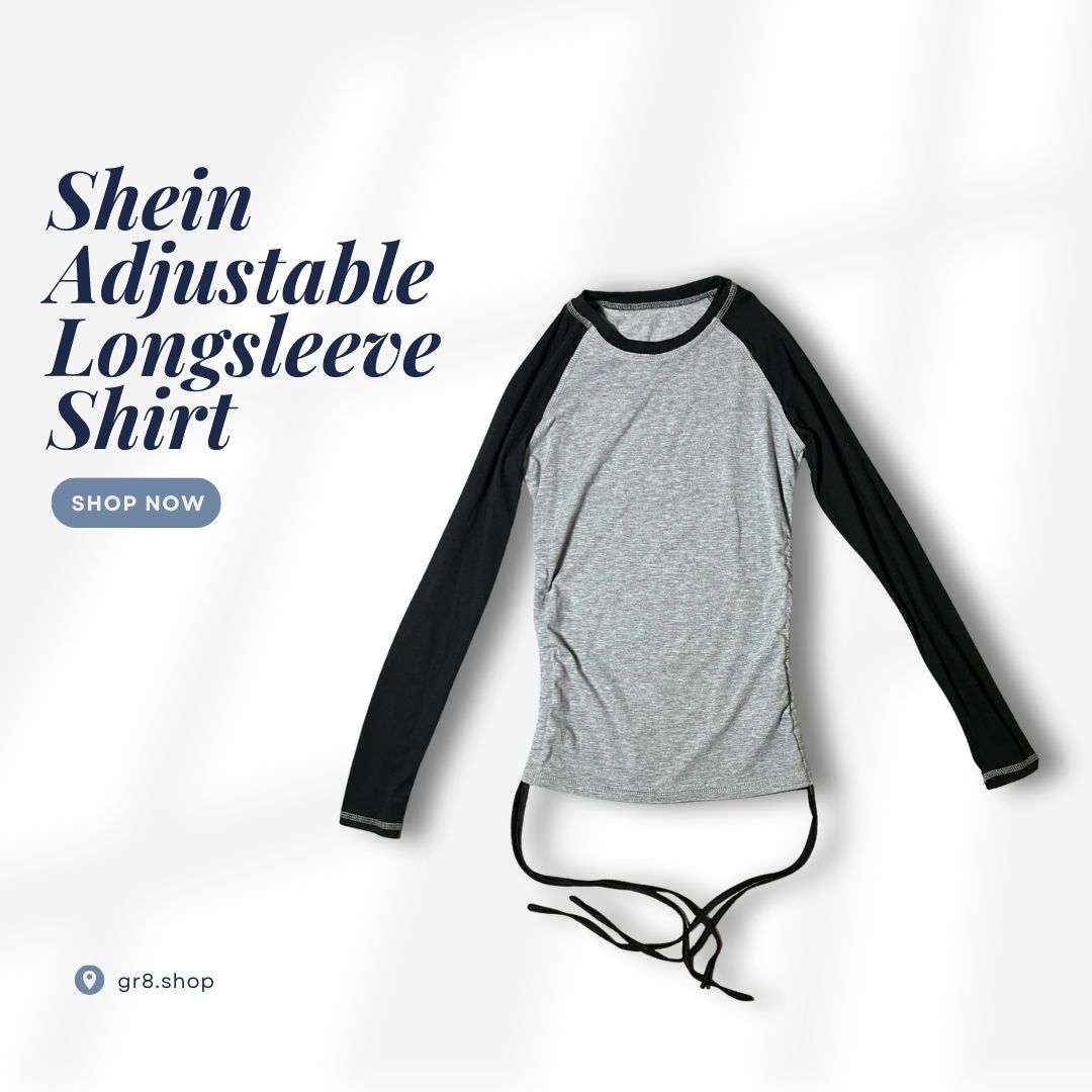 Shein Shein Adjustable Longsleeve Shirt With Drawstring Sides Size XS / US 0-2 / IT 36-38 - 1 Thumbnail