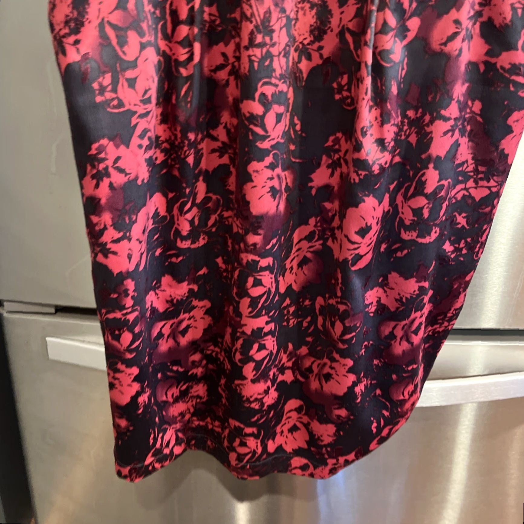 Vintage Long Tall Sally Dress Pink Gray Floral Pockets Round Neck Short Sleeves Size 16 Women Size 38" / US 16 / IT 52 - 7 Thumbnail