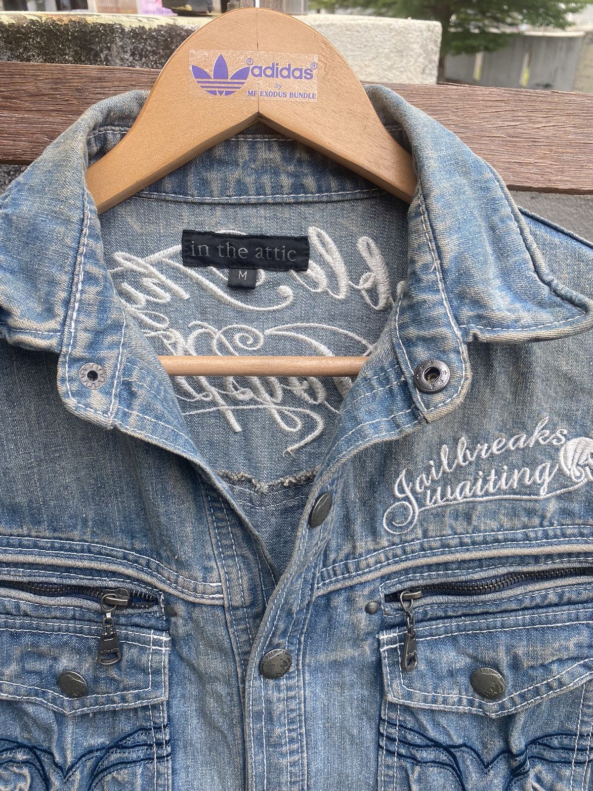 If Six Was Nine Vintage In The Attic Seditionaries Denim Shirt Size M / US 6-8 / IT 42-44 - 2 Thumbnail