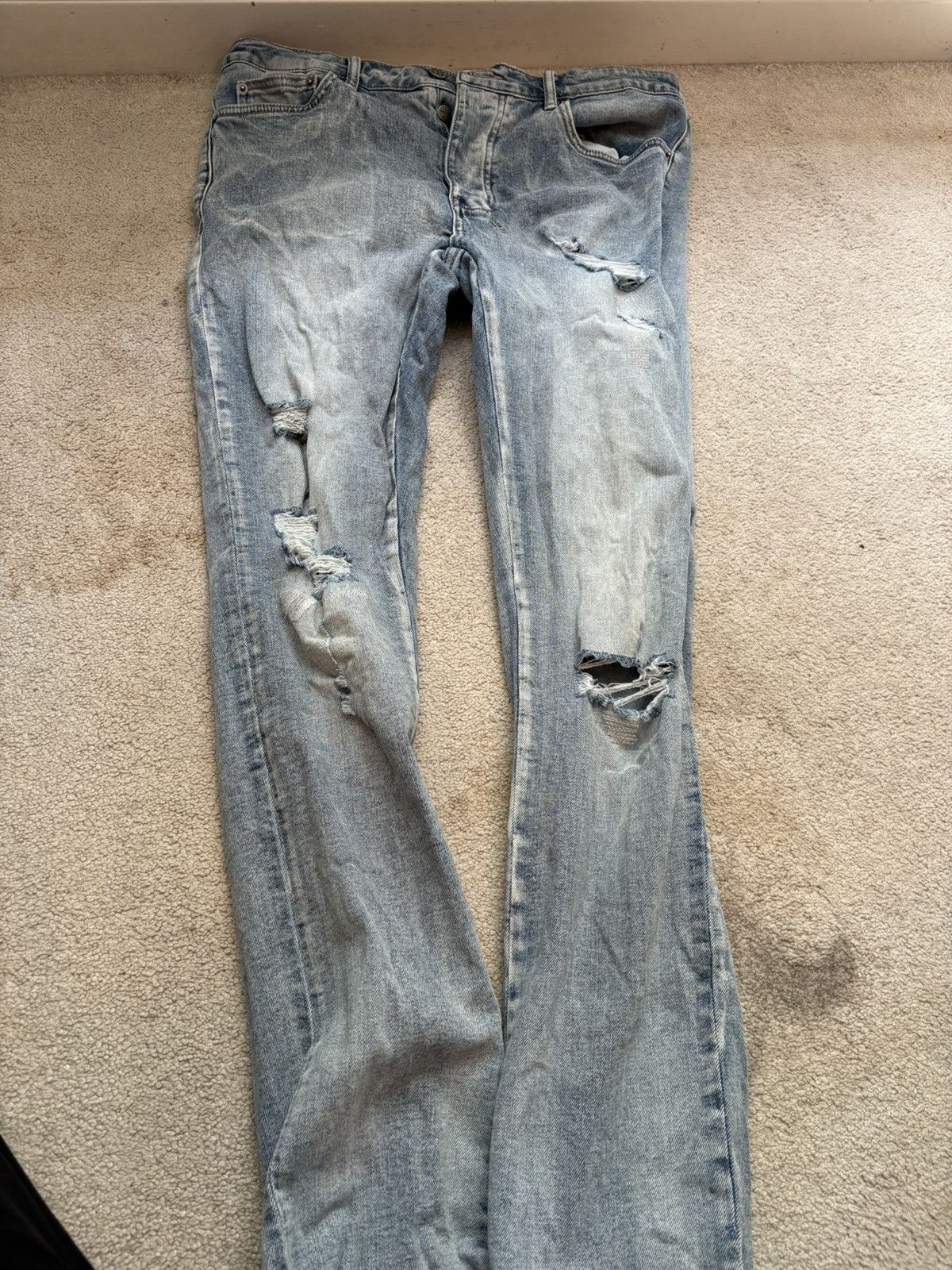 Ksubi Ksubi Chitch Punk Blue Thrashed Denim Size US 33 - 2 Thumbnail
