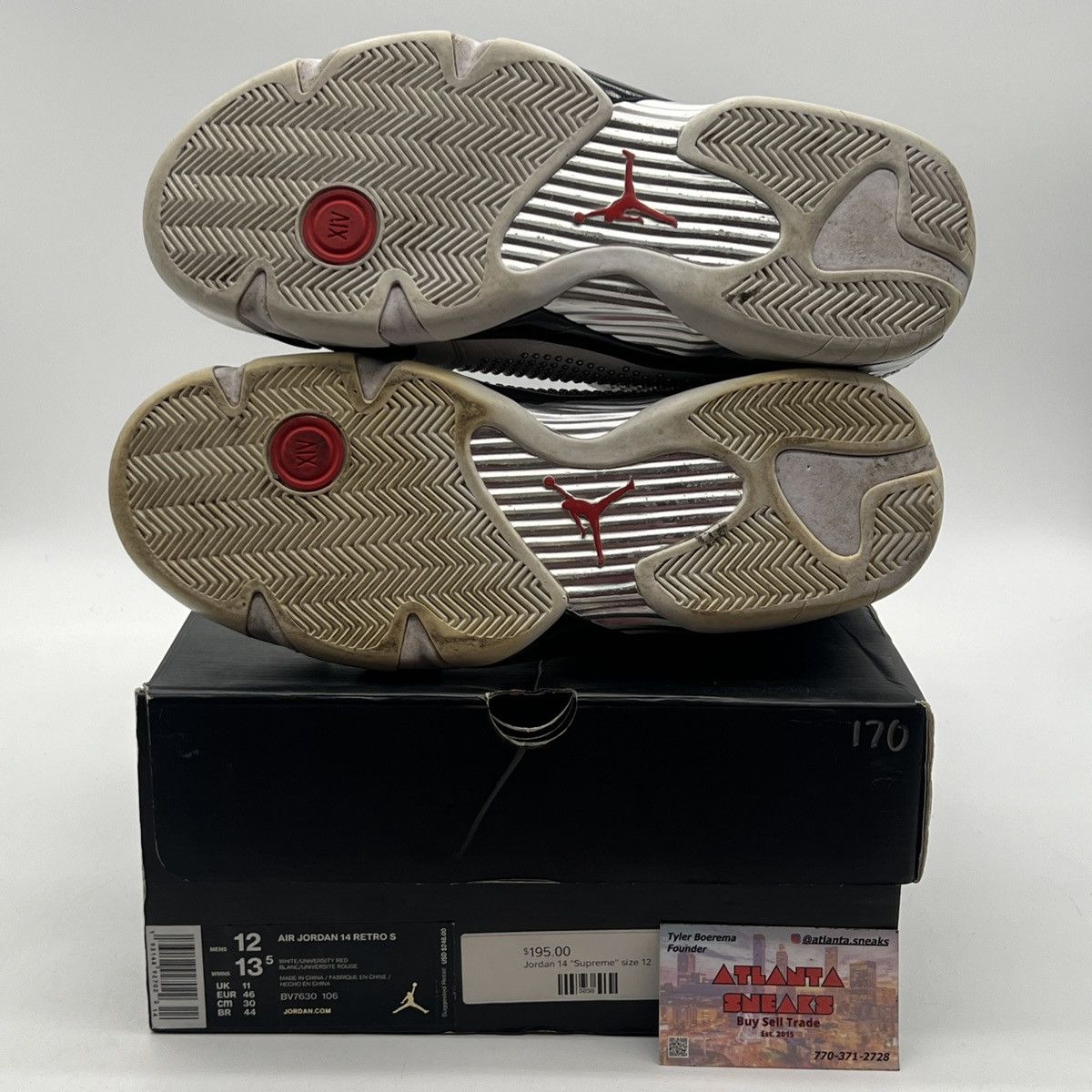 Jordan Brand Supreme x air Jordan 14 white Size US 12 / EU 45 - 9 Thumbnail