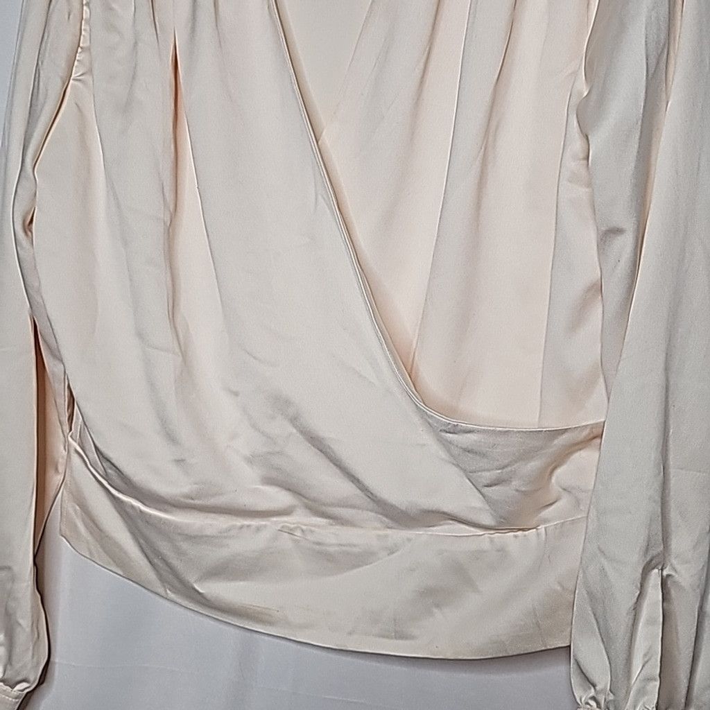 The Unbranded Brand Sincerely Jules wrap across long sleeve poplin blouse top XS Size XS / US 0-2 / IT 36-38 - 3 Thumbnail
