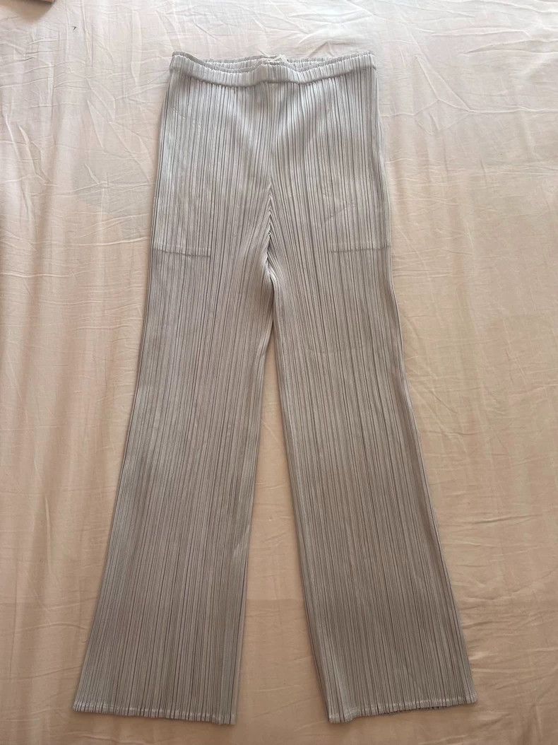Issey Miyake issey miyake size:3 Light grey pleated pants Size 42" / US 20 - 2 Thumbnail
