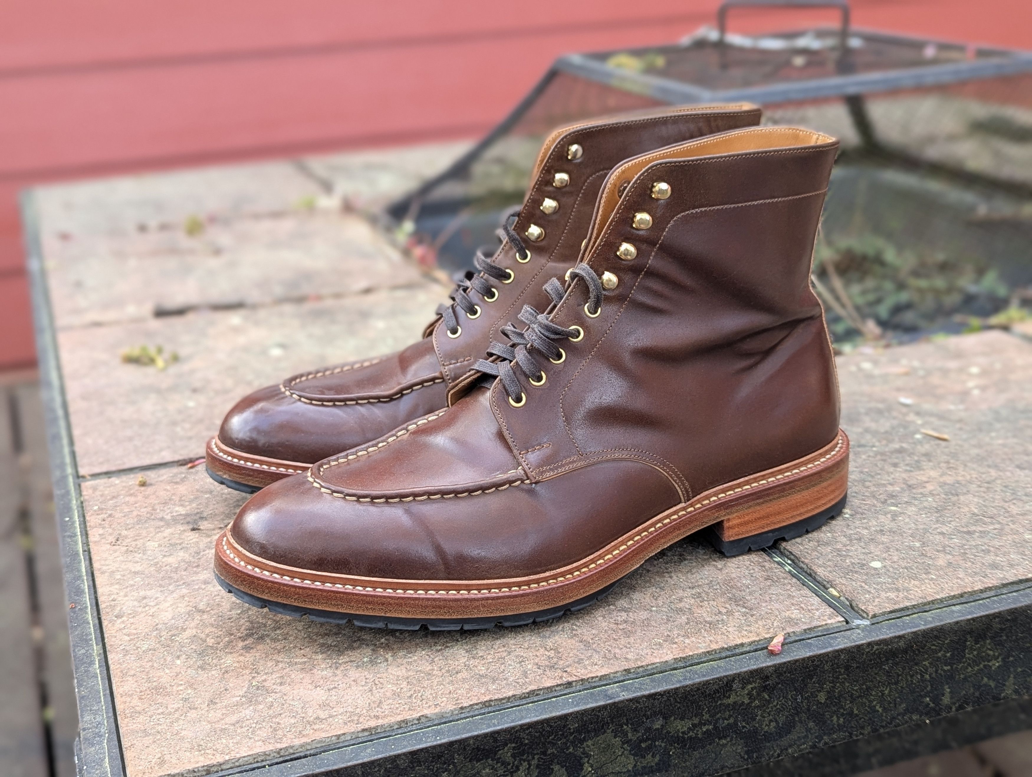 Edward Green Joe Works Shoemaker Chestnut Shell Cordovan Derbies Size 11 Size US 11 / EU 44 - 1 Thumbnail
