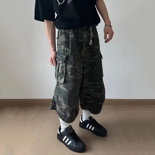 Japanese Brand Kimiko x Misa Denim Shorts Large Pocket Camouflage Workwear Size US 32 / EU 48 - 8 Thumbnail