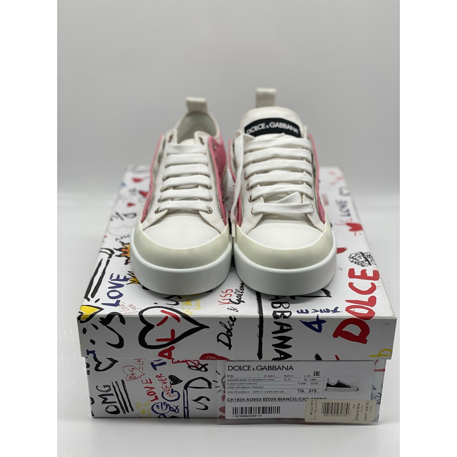 Dolce & Gabbana Dolce & Gabbana Portofino Canvas Sneakers sz. 37.5 EU Size US 7.5 / IT 37.5 - 8 Thumbnail