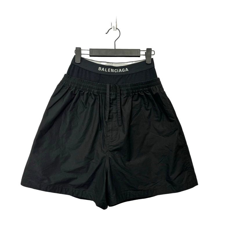 Balenciaga Balenciaga size S Black nylon double-waist shorts | Grailed