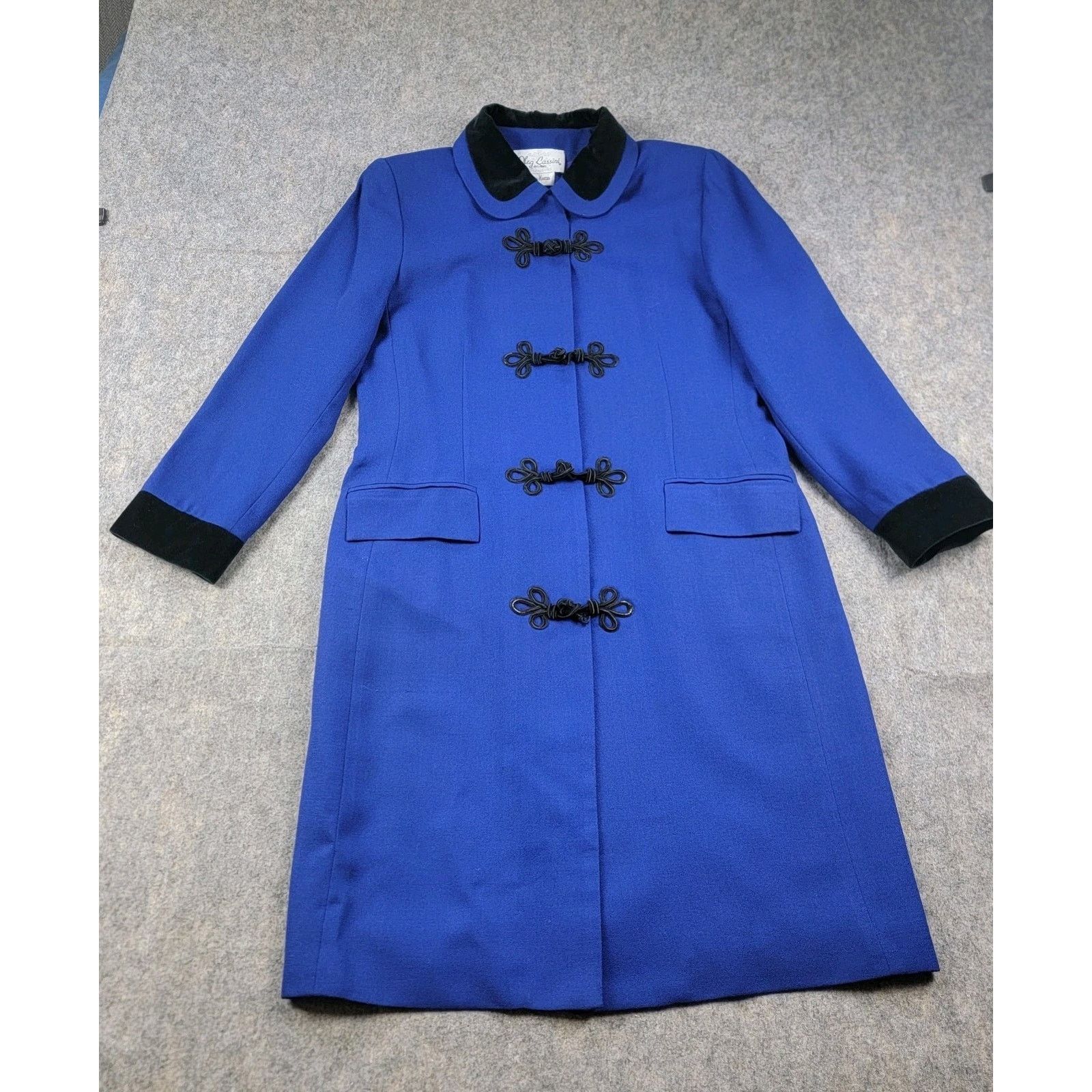 Oleg Cassini Oleg Cassini Vintage Frog Clip Wool Over Coat Jackie O Size XL / US 12-14 / IT 48-50 - 2 Thumbnail