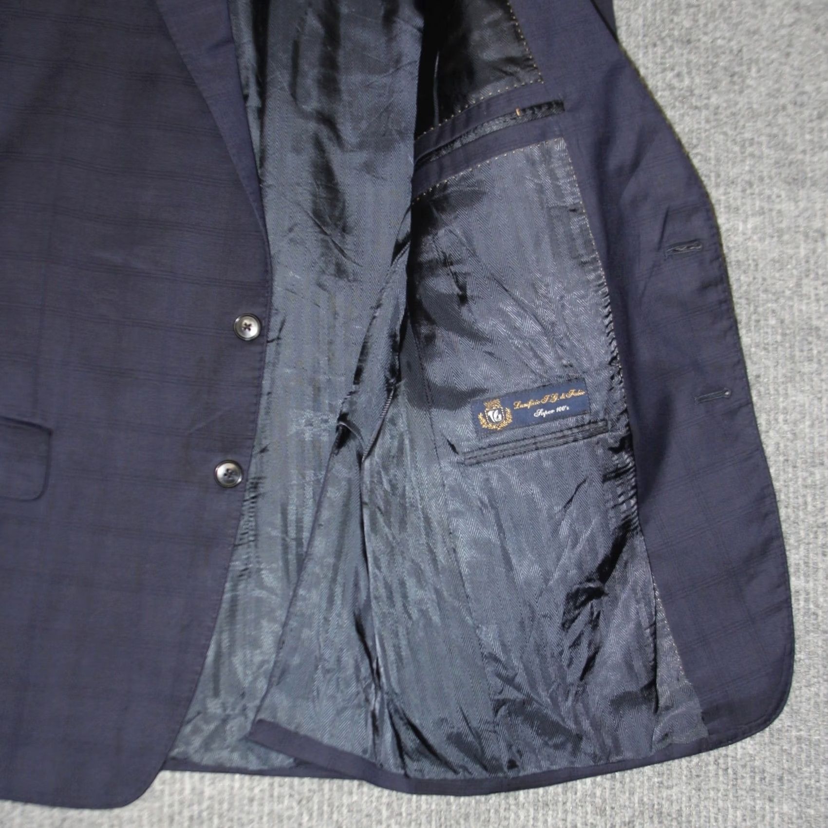 Joseph Abboud Joseph Abboud Suit Jacket Mens 42R Blue Wool Lanificio T G di Fabio 1402/2FP Size 42R - 4 Thumbnail