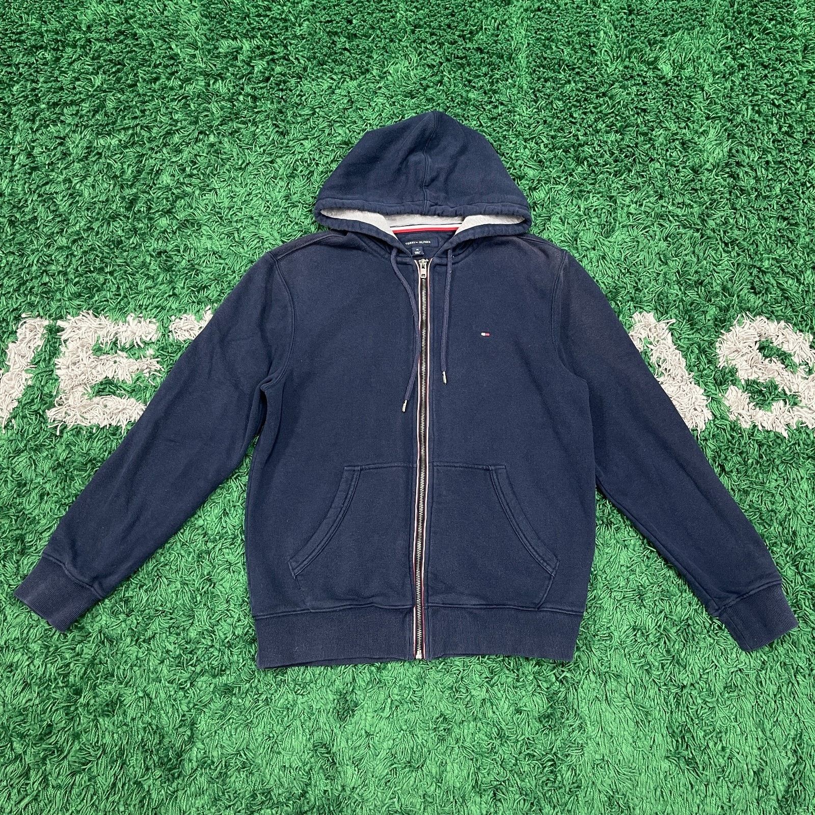 Tommy Hilfiger Tommy Hilfiger navy blue full-zip hoodie Sweater Medium Size US M / EU 48-50 / 2 - 1 Thumbnail