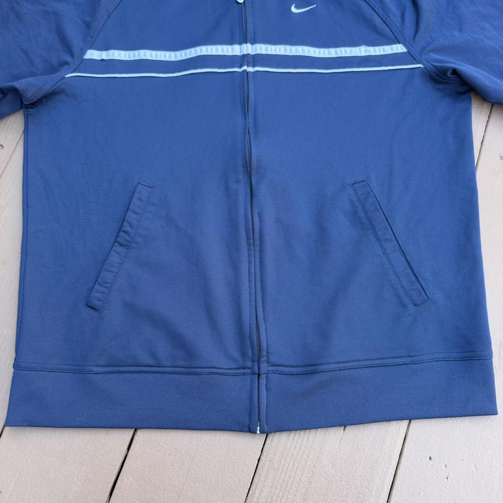 Nike Vintage Y2K Nike Silver Tag Striped Full Zip Track Jacket Size US XL / EU 56 / 4 - 3 Thumbnail
