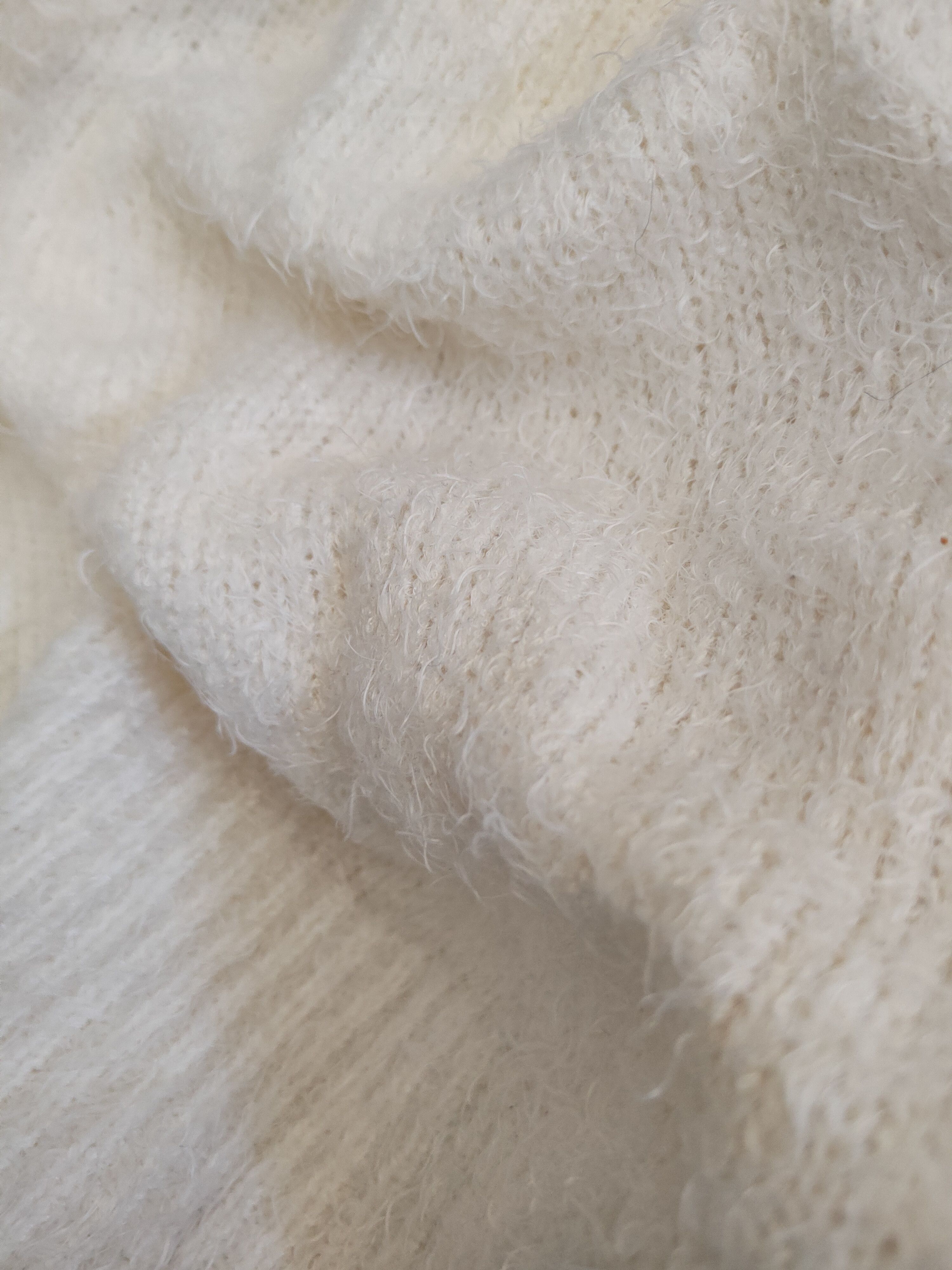 GU DL GU Ivory Fur shaggy Mohair Knitwear #46-489 Size S / US 4 / IT 40 - 10 Thumbnail