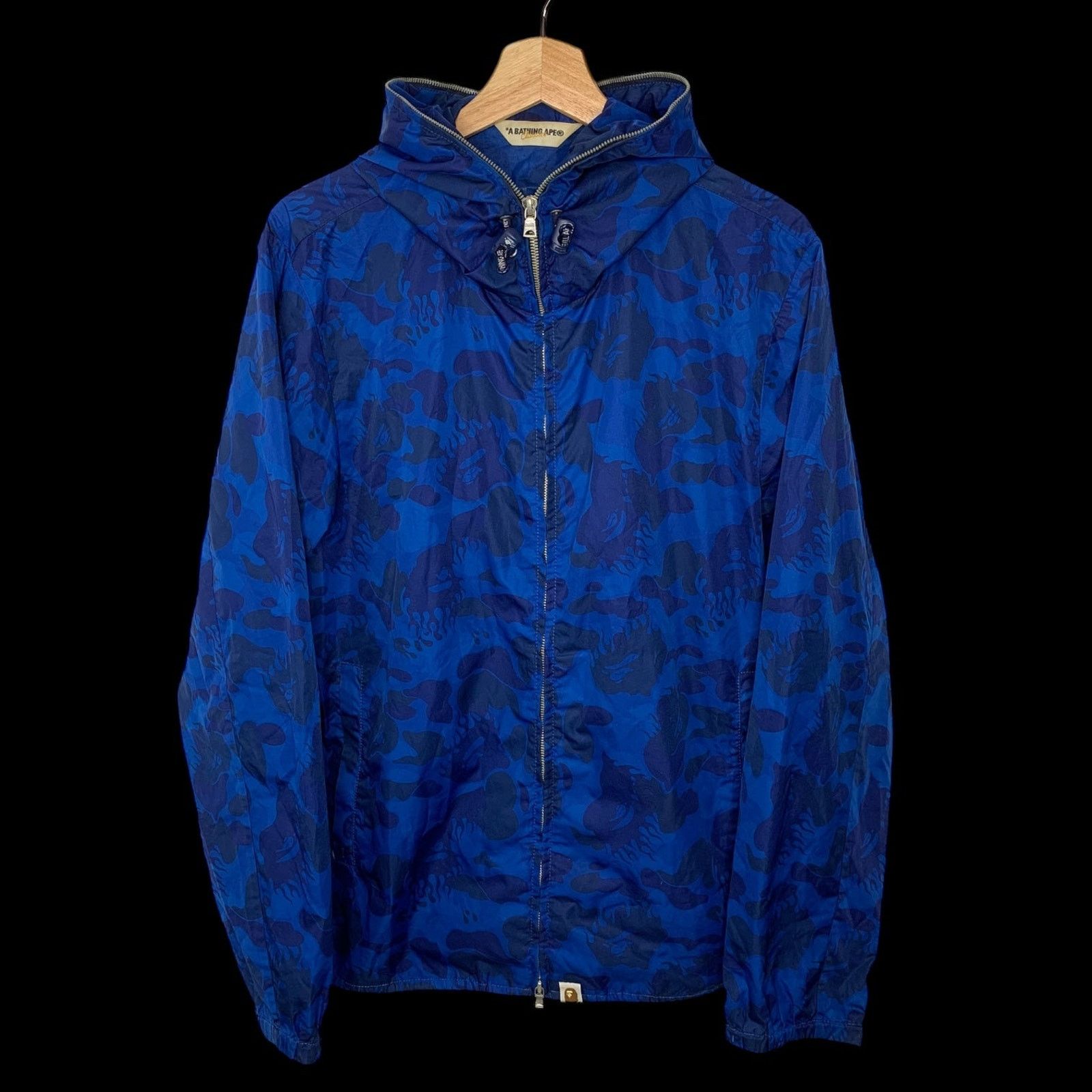 Bape OG Fire Camo Windbreaker (Blue) Size US L / EU 52-54 / 3 - 1 Thumbnail