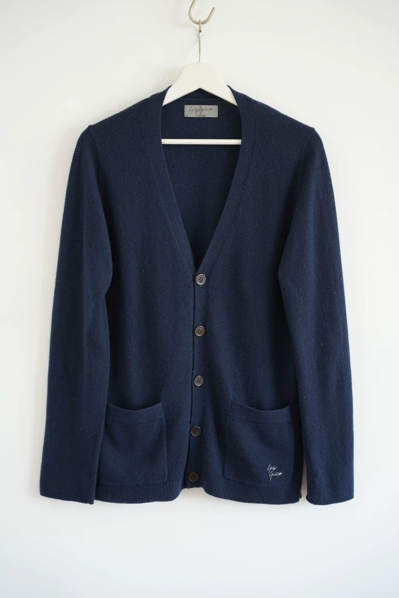 Yohji Yamamoto Yohji Yamamoto 13aw Signature Embroidered Cashmere Cardigan Size US L / EU 52-54 / 3 - 1 Thumbnail