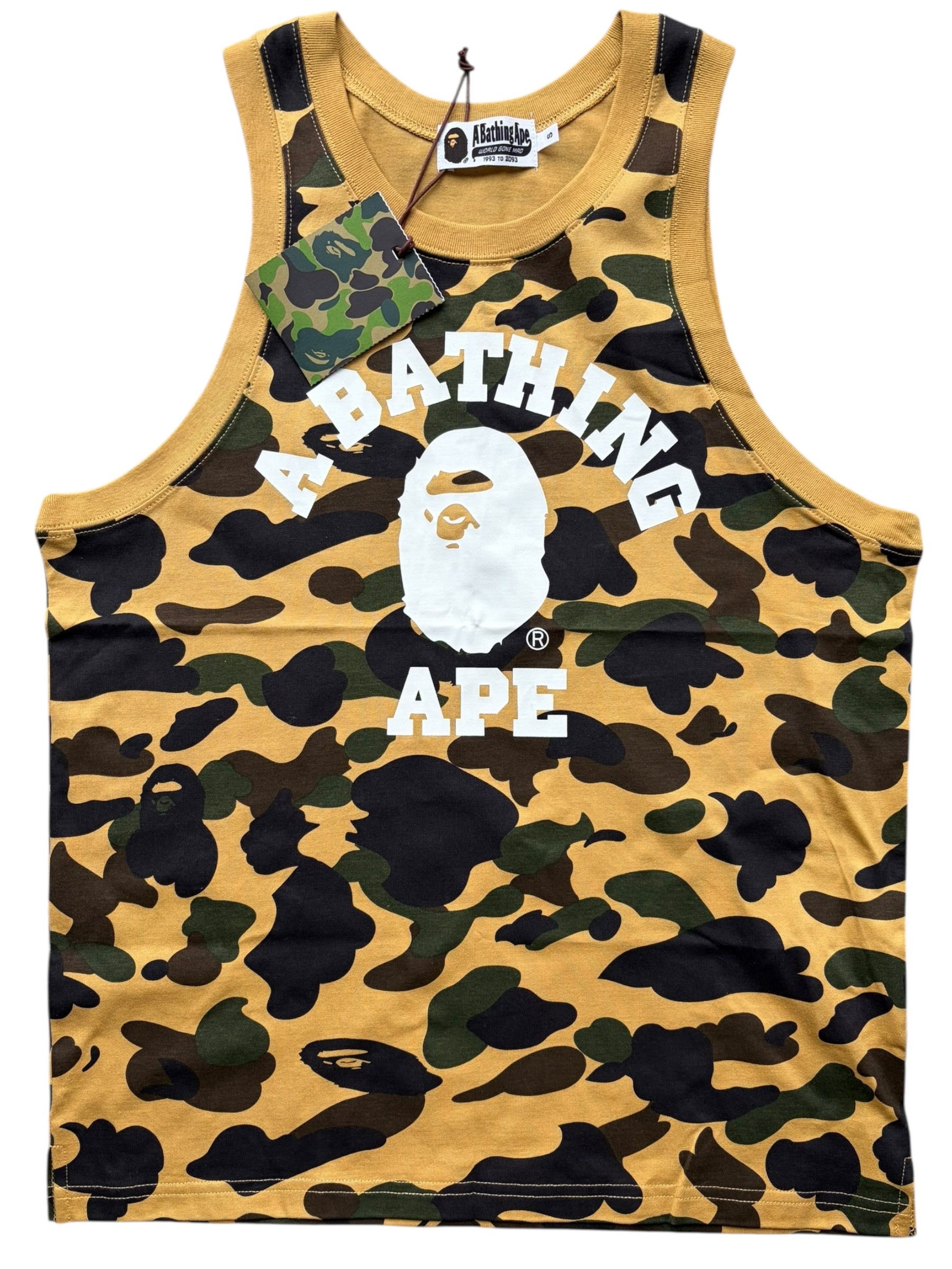 Bape Bape 1st Camo White College Logo Sleeveless Tank Top Size US S / EU 44-46 / 1 - 1 Thumbnail